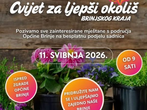Besplatna podjela sadnica za mještane Općine Brinje