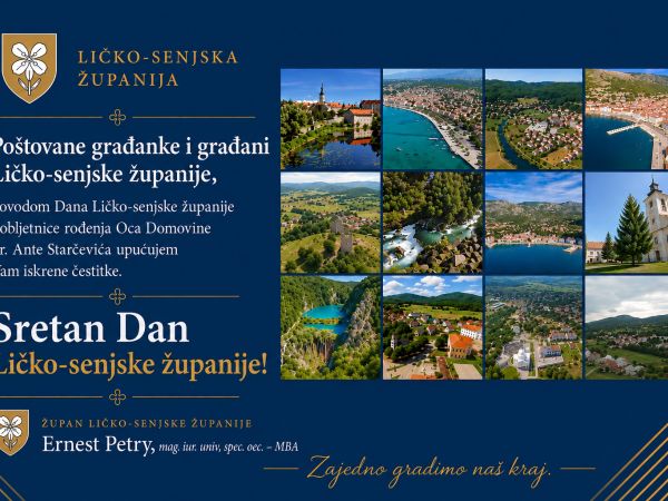 Čestitka župana Ernesta Petryja povodom Dana Ličko-senjske županije