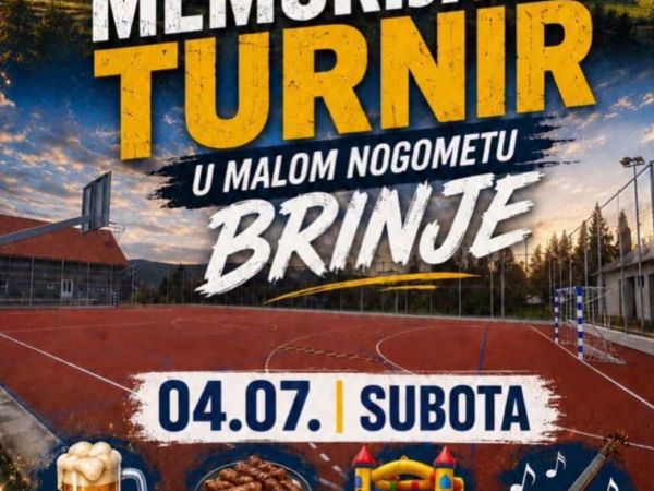 Memorijalni malonogometni turnir “Mirko Radotić” ove subote u Brinju: Sport, zabava i večernja fešta uz Bisere Gacke Memorijalni malonogometni turnir “Mirko Radotić” ove subote u Brinju: Sport, zabava i večernja fešta uz Bisere Gacke