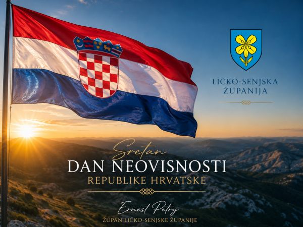 Čestitka župana Ernesta Petryja povodom Dana neovisnosti Republike Hrvatske.