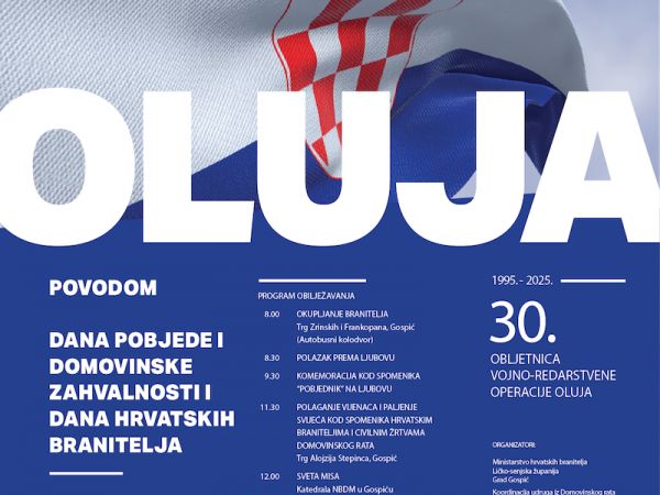 Pogledajte kako će Gospić obilježiti 30. obljetnicu “Oluje” - evo što vas sve očekuje Pogledajte kako će Gospić obilježiti 30. obljetnicu “Oluje” - evo što vas sve očekuje