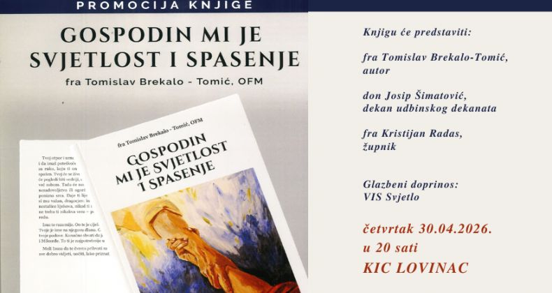 Najbolje iz Like - Predstavljanje knjige “Gospodin mi je svjetlost i spasenje“ u Lovincu