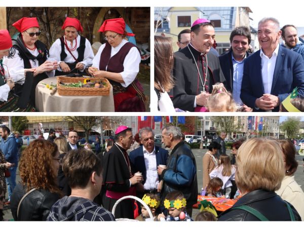 Blagdanska radost u Gospiću: Gradonačelnik Milinović i biskup Medo u druženju s građanima pred Uskrs Blagdanska radost u Gospiću: Gradonačelnik Milinović i biskup Medo u druženju s građanima pred Uskrs