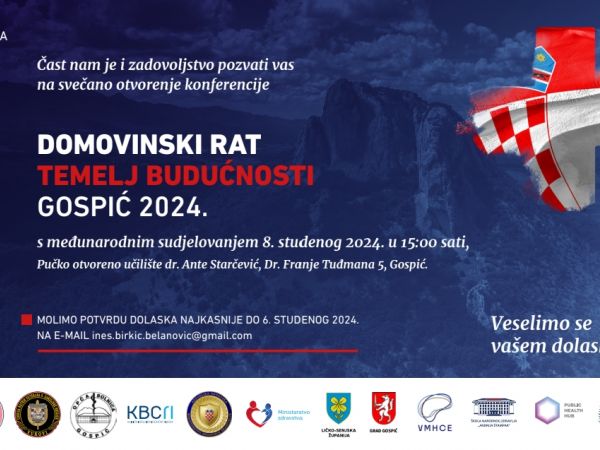 Konferencija “Domovinski rat temelj budućnosti” u petak i subotu u Gospiću