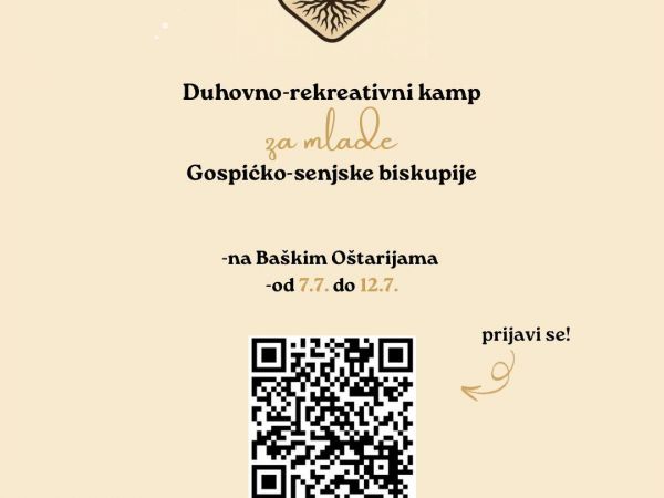 Duhovno-rekreativni kamp za mlade “Korijen u stijeni” na Baškim Oštarijama Duhovno-rekreativni kamp za mlade “Korijen u stijeni” na Baškim Oštarijama