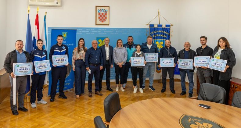 Najbolje iz Like - Dodijeljeni čekovi sportskim klubovima, sportašima i ustanovama s područja Ličko-senjske županije