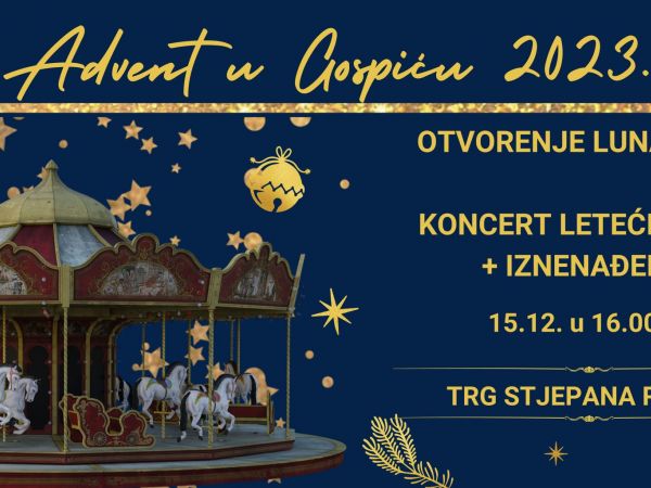 Grad Gospić poziva na adventsku čaroliju: Spektakularno otvorenje Lunaparka uz Leteći odred