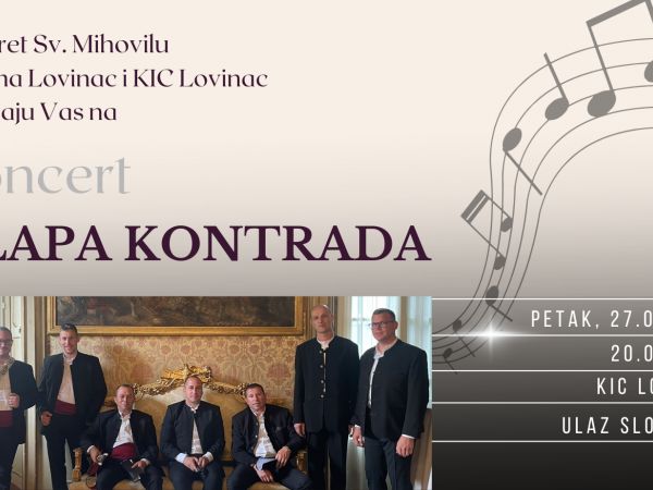 Glazbena večer u Lovincu uz koncert klape Kontrada