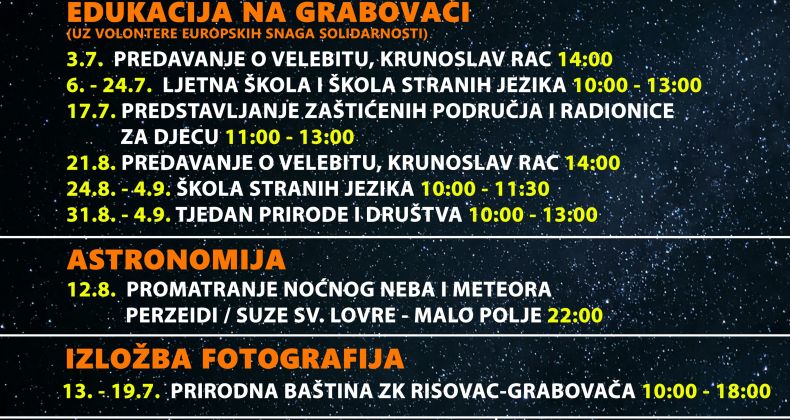 Najbolje iz Like - Pećinski park Grabovača ovoga ljeta donosi bogati program događanja za sve generacije