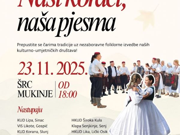 Koncert tamburaške glazbe “Naši koraci, naša pjesma” na Plitvicama Koncert tamburaške glazbe “Naši koraci, naša pjesma” na Plitvicama