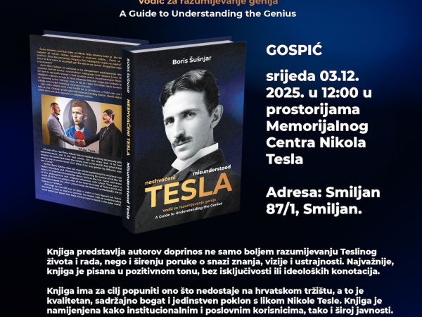 Najava: Predstavljanje knjige o Nikoli Tesli u Memorijalnom centru Najava: Predstavljanje knjige o Nikoli Tesli u Memorijalnom centru