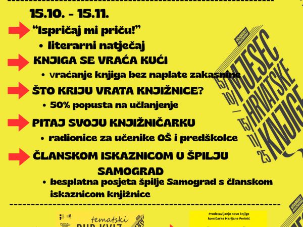 Mjesec hrvatske knjige 2025. u Narodnoj knjižnici Općine Perušić Mjesec hrvatske knjige 2025. u Narodnoj knjižnici Općine Perušić