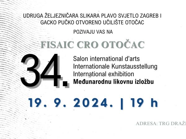 34. FISAIC međunarodni likovni salon ovaj tjedan u Otočcu