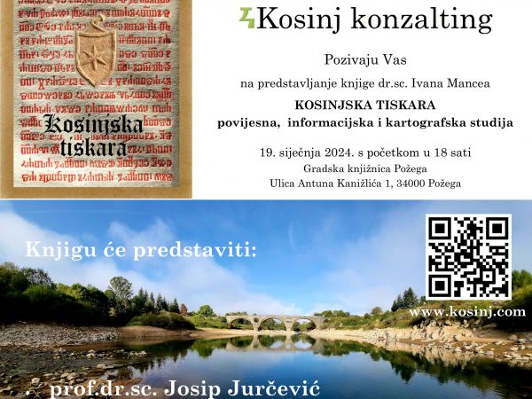Predstavljanje knjige „Kosinjska tiskara“ u Požegi Predstavljanje knjige „Kosinjska tiskara“ u Požegi