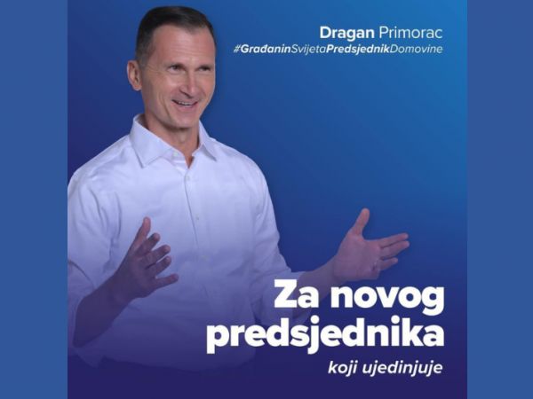 Od sutra na gospićkoj tržnici kreće prikupljanje potpisa potpore za Dragana Primorca u kandidaturi za Predsjednika RH