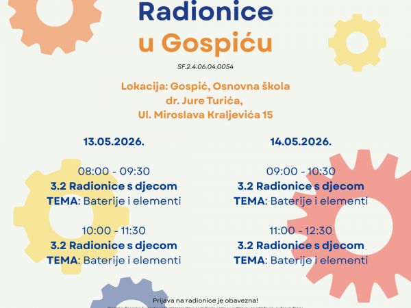 STEM radionice u Gospiću: Upoznavanje baterija i elemenata