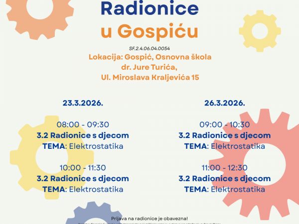 Nove STEM radionice za djecu u Gospiću o principima elektrostatike Nove STEM radionice za djecu u Gospiću o principima elektrostatike