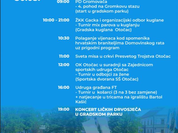Proslavite Dan državnosti uz bogat program u Otočcu