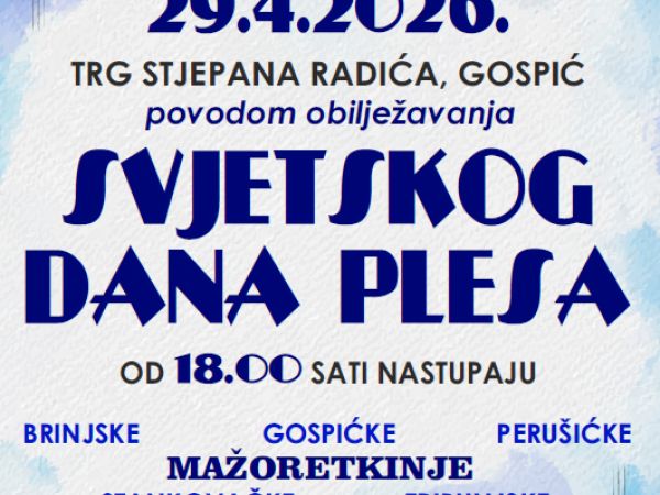 Gospić u srijedu slavi Svjetski dan plesa uz bogat program