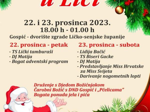 Božićna čarolija: Uskoro Advent u Lici s bogatim programom