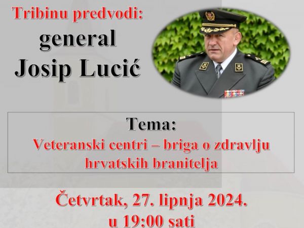 Tribina četvrtkom: Veteranski centri - briga o zdravlju hrvatskih branitelja Tribina četvrtkom: Veteranski centri - briga o zdravlju hrvatskih branitelja