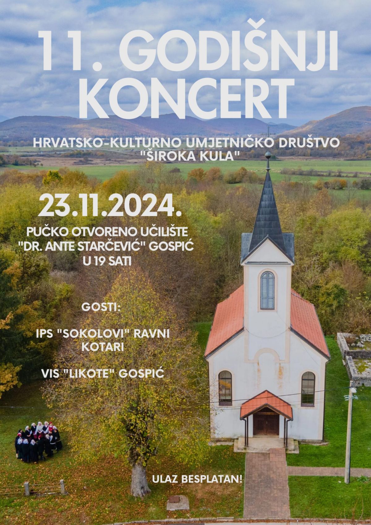 Večer pjesme, plesa i tradicije: HKUD “Široka Kula” vas poziva na 11. godišnji koncert