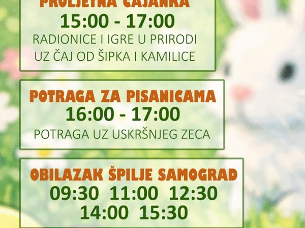 Zeko Fest 2026: Uskrsni izlet za cijelu obitelj u Pećinskom parku Grabovača