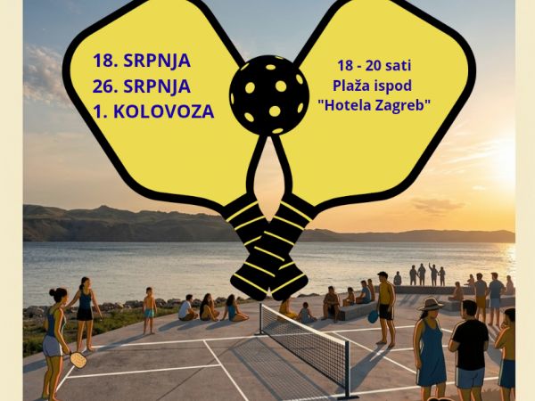 Ne propustite rekreaciju uz pickleball i najljepši zalazak sunca u Karlobagu Ne propustite rekreaciju uz pickleball i najljepši zalazak sunca u Karlobagu