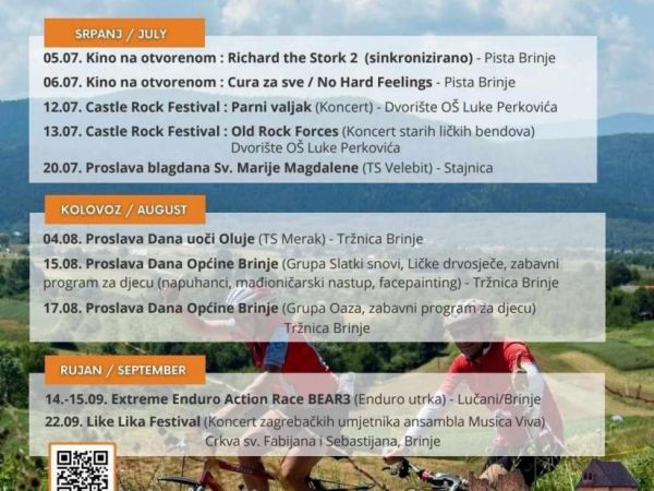 „Brinjsko ljeto 2024.“ donosi nam program prepun događanja za sve generacije „Brinjsko ljeto 2024.“ donosi nam program prepun događanja za sve generacije
