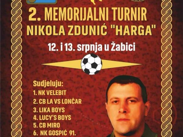 2. Memorijalni turnir Nikola Zdunić “Harga” u Žabici