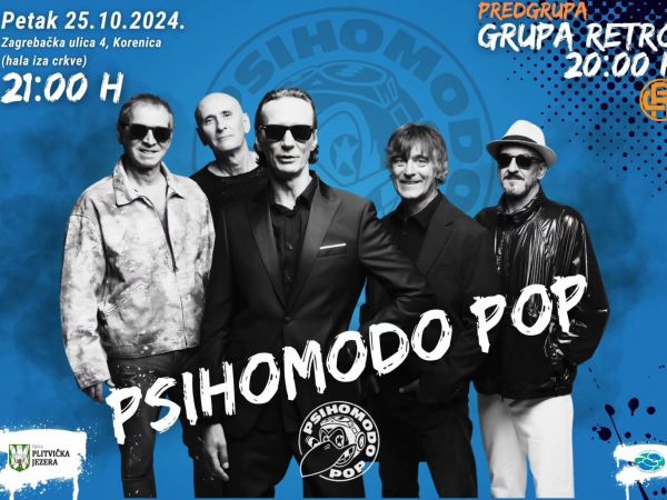 Psihomodo Pop i grupa Retro 25.listopada u Korenici