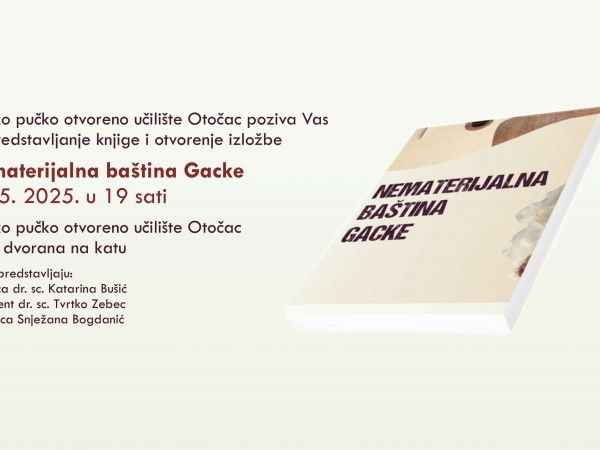Predstavljanje knjige “Nematerijalna baština Gacke“ u Otočcu