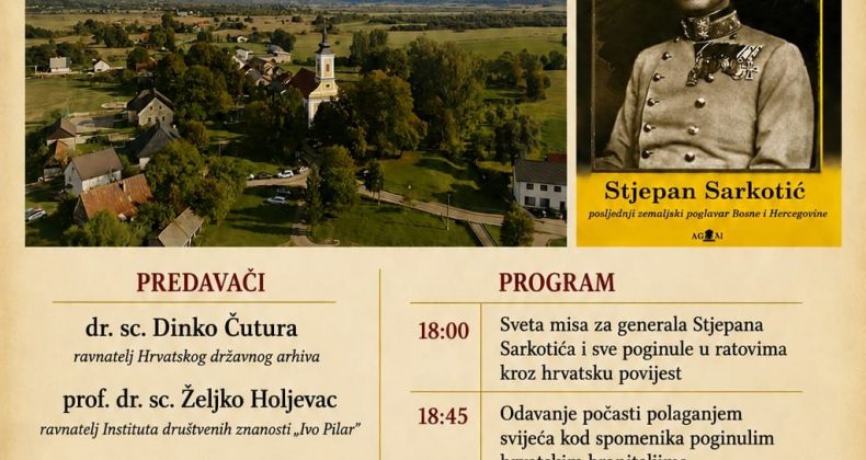 Najbolje iz Like - U Sincu program posvećen životu i djelu generala Stjepana Sarkotića