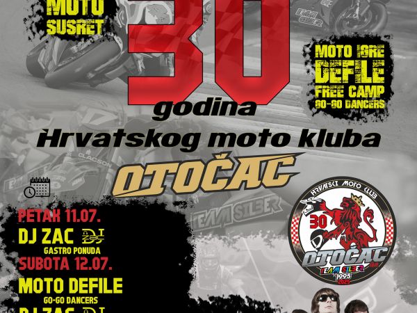 Moto klub Otočac slavi 30 godina postojanja uz spektakularna događanja