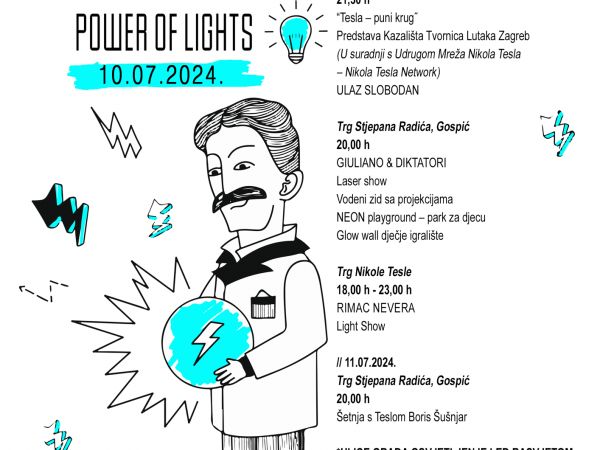 U srijedu 10.7. obilježavamo 168. godišnjicu rođenja Nikole Tesle uz svjetlosni spektakl, Rimac Neveru i koncert Giuliana&Diktatora! U srijedu 10.7. obilježavamo 168. godišnjicu rođenja Nikole Tesle uz svjetlosni spektakl, Rimac Neveru i koncert Giuliana&Diktatora!