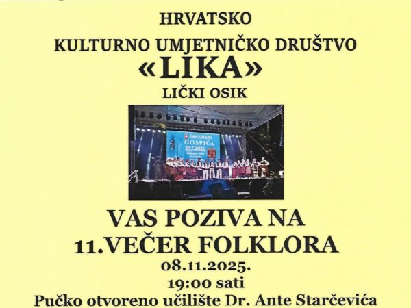 11. Večer folklora u Gospiću 11. Večer folklora u Gospiću