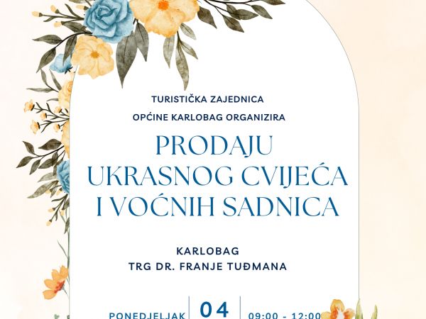 Zbog bure odgođena prodaja cvijeća i sadnica u Karlobagu