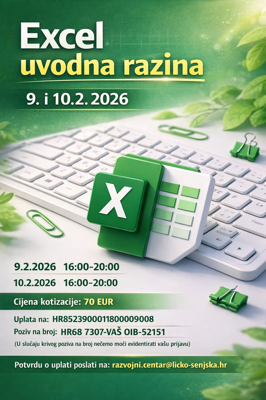 Razvojni centar LSŽ organizira Excel edukaciju za početnike - Prijavi ...