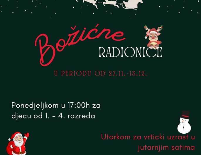 Božićne radionice u KIC-u Lovinac