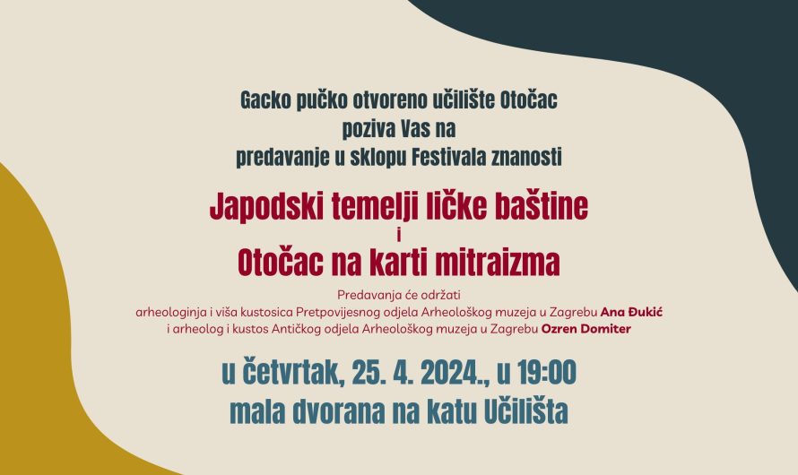 Muzej Gacke Otočac: Predavanje u sklopu Festivala znanosti