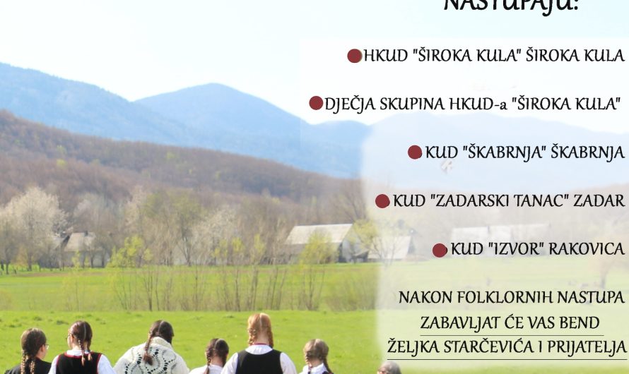 Ove subote 4. Večer folklora u Širokoj Kuli