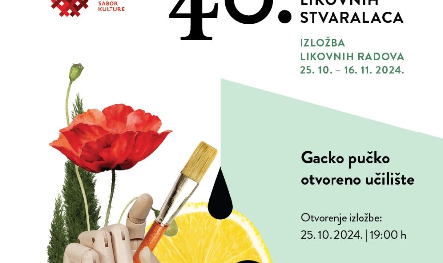 Izložba 40. Susreta likovnih stvaralaca u Otočcu – odabrano 87 radova u različitim tehnikama